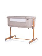 Chipolino Mommy 'n Me szülői ágyhoz csatlakoztatható kiságy - beige/wood