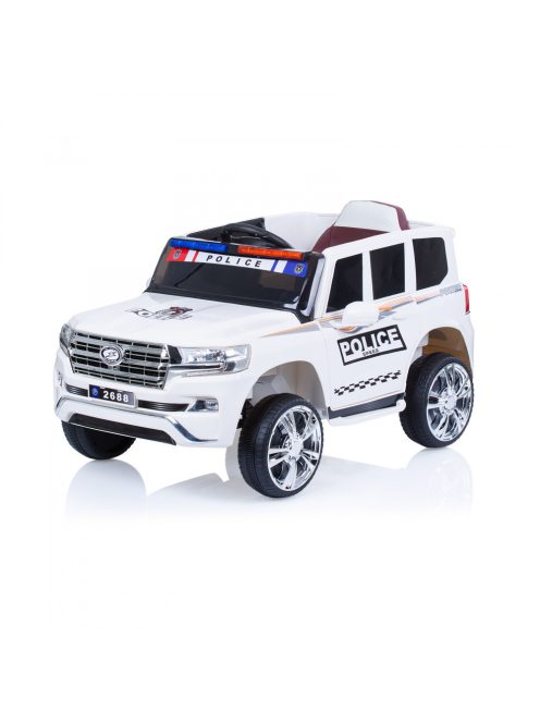 Chipolino SUV POLICE PATROL elektromos autó bőr üléssel - fehér