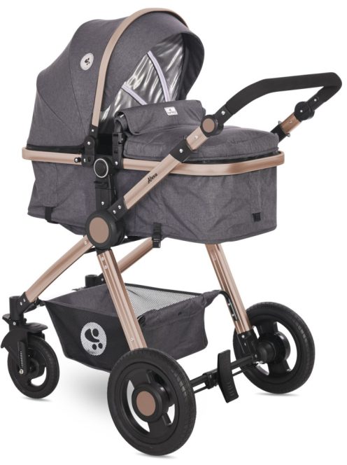 Lorelli Alexa SET babakocsi mózessé alakítható sport résszel - Luxe Black