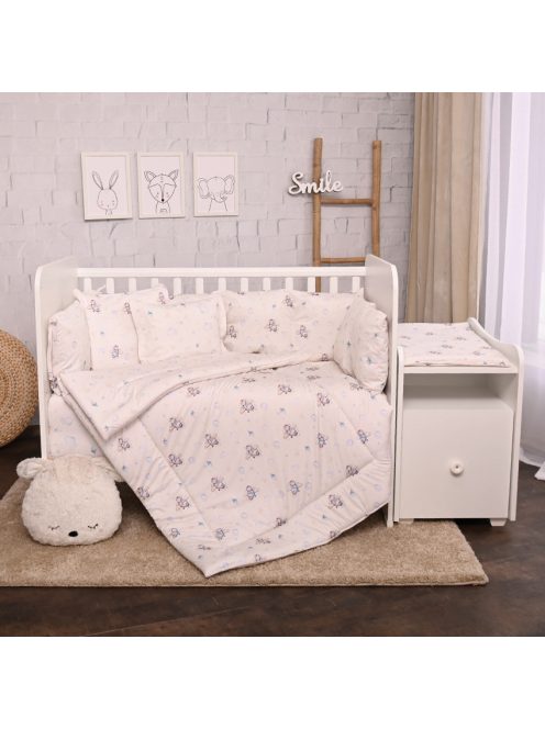 Lorelli ágynemű garnitúra Trend kombi ágyhoz - Blue Aeroplane