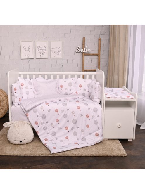 Lorelli ágynemű garnitúra Trend kombi ágyhoz - Grey Baloons