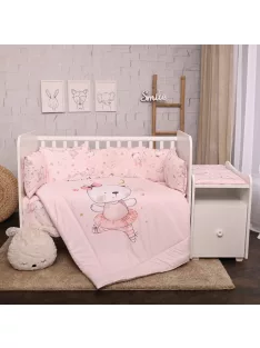  Lorelli ágynemű garnitúra Trend kombi ágyhoz - Pink Ballerina Bear