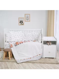   Lorelli ágynemű garnitúra Trend kombi ágyhoz - Train Grey