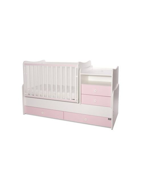 Lorelli Combo kombi ágy 70x170 - White Orchid Pink