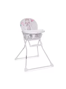 Lorelli Cookie fix etetőszék - Noble grey&pink rabbit