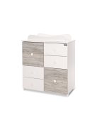 Lorelli Cupboard pelenkázó komód - White & Artwood