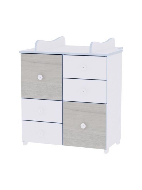 Lorelli Cupboard pelenkázó komód - White & Blue Elm