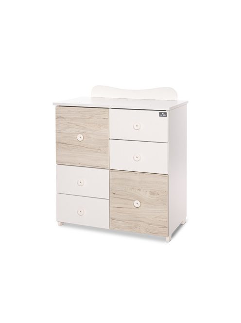 Lorelli Cupboard pelenkázó komód - White & Light Oak