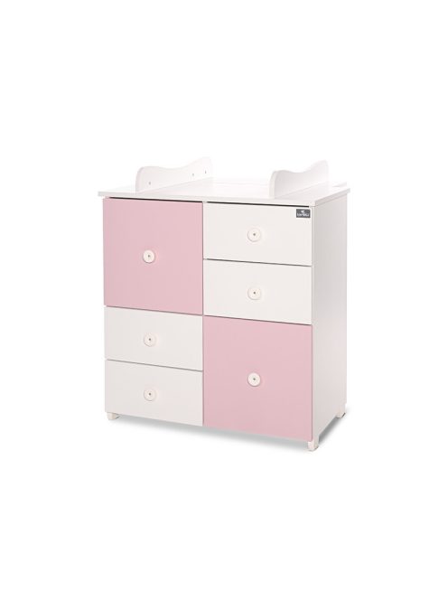 Lorelli Cupboard pelenkázó komód - White & Orchid Pink