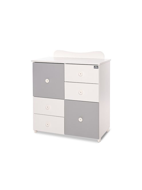 Lorelli Cupboard pelenkázó komód - White & Stone Grey