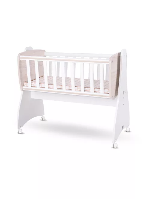 Lorelli First Dreams ringatható bölcső 105x55 - White / Light Oak New