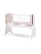 Lorelli First Dreams ringatható bölcső 105x55 - White / Light Oak New