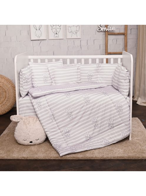 Lorelli Lilly ágynemű garnitúra 60x120 - Grey Striped