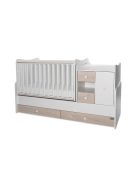 Lorelli Mini Max kombi ágy 190x72 - White Light Oak New