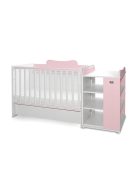 Lorelli Multi kombi ágy 190x72 - White Orchid Orchid Pink