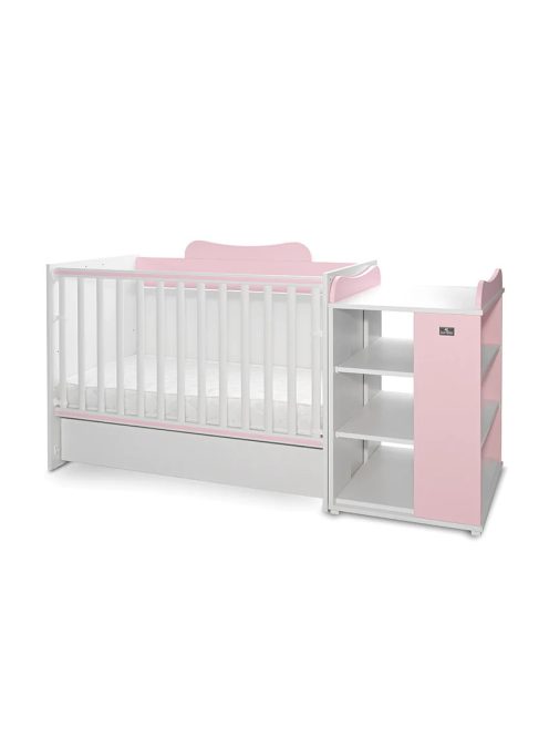 Lorelli Multi kombi ágy 190x72 - White Orchid Pink