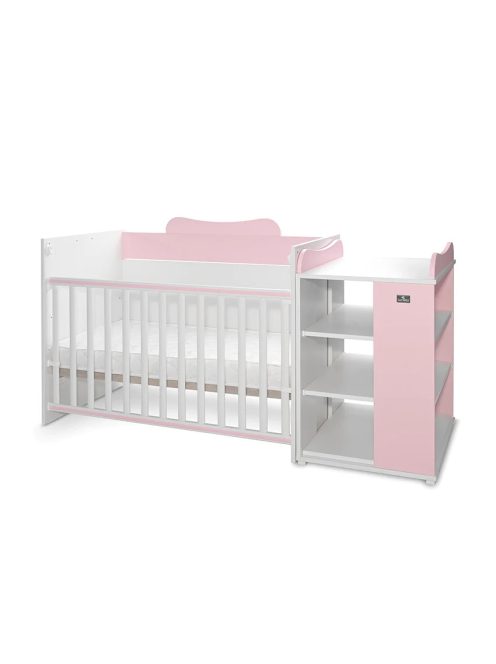 Lorelli Multi kombi ágy 190x72 - White Orchid Pink
