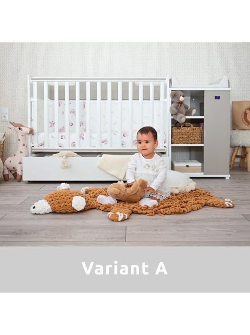 Lorelli Multi kombi ágy 190x72 - White Orchid Pink