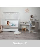 Lorelli Multi kombi ágy 190x72 - White Orchid Pink