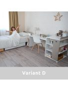 Lorelli Multi kombi ágy 190x72 - White Orchid Pink