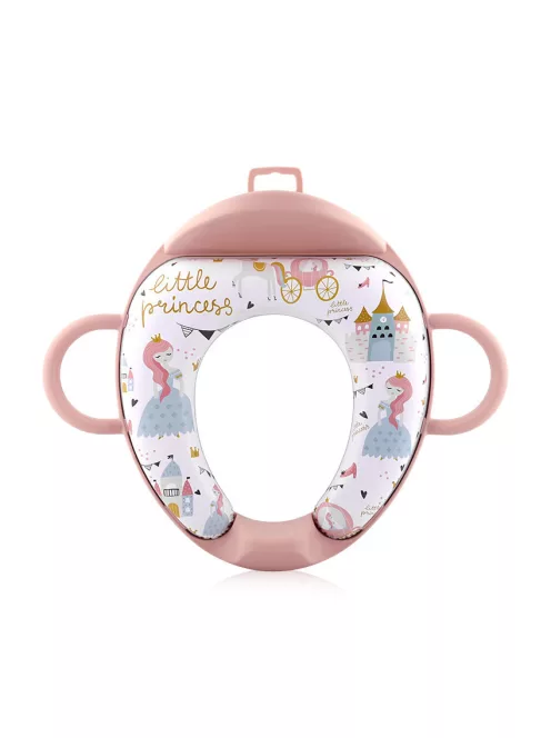 Lorelli párnázott WC szűkítő háttámlával - Pink Princess