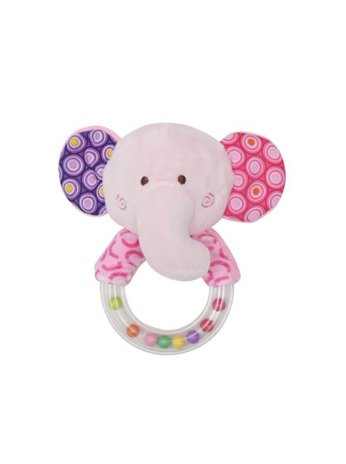 Lorelli Toys Plüss csörgő - Pink elefánt