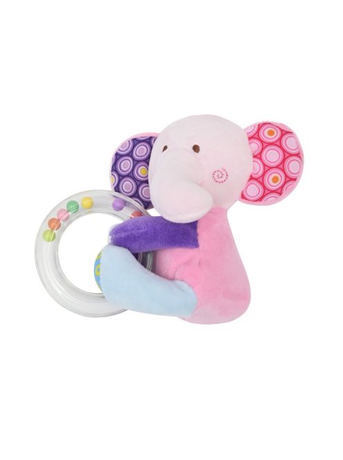 Lorelli Toys Plüss gyűrűs játék - Pink elefánt