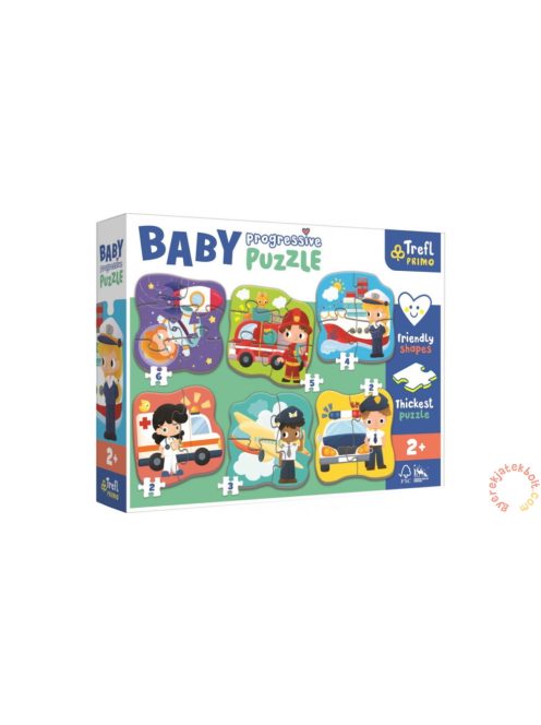 Trefl Puzzle-Baby progresszív-Szakmák és járművek