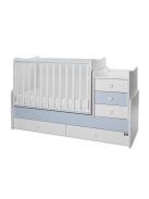 Lorelli Maxi Plus kombi ágy 70x160 - Trio White/Baby Blue