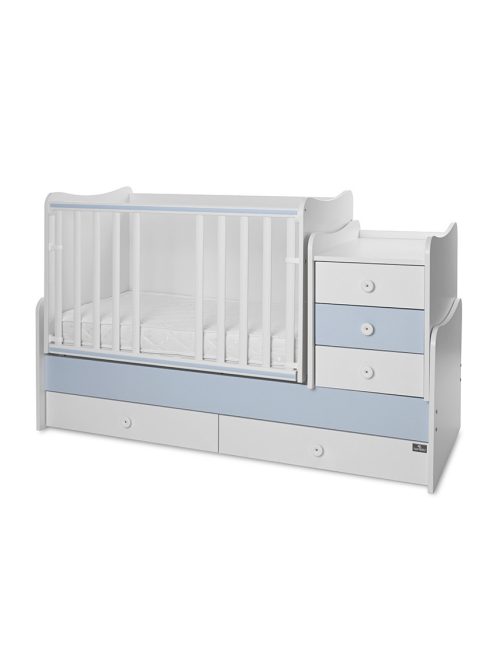 Lorelli Maxi Plus kombi ágy 70x160 - Trio White/Baby Blue