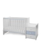 Lorelli Maxi Plus kombi ágy 70x160 - Trio White/Baby Blue