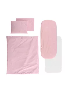  Lorelli ágynemű garnitúra mózeskosárba - Little Bear Pink