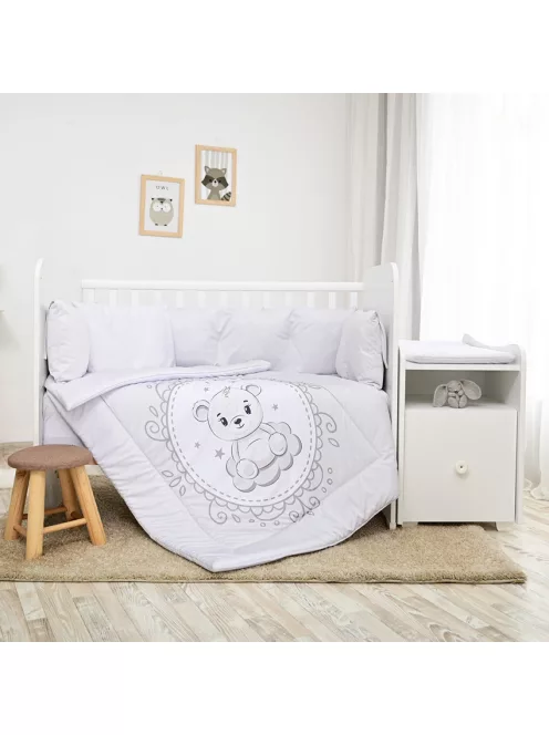 Lorelli ágynemű garnitúra Trend kombi ágyhoz - Little Bear Grey