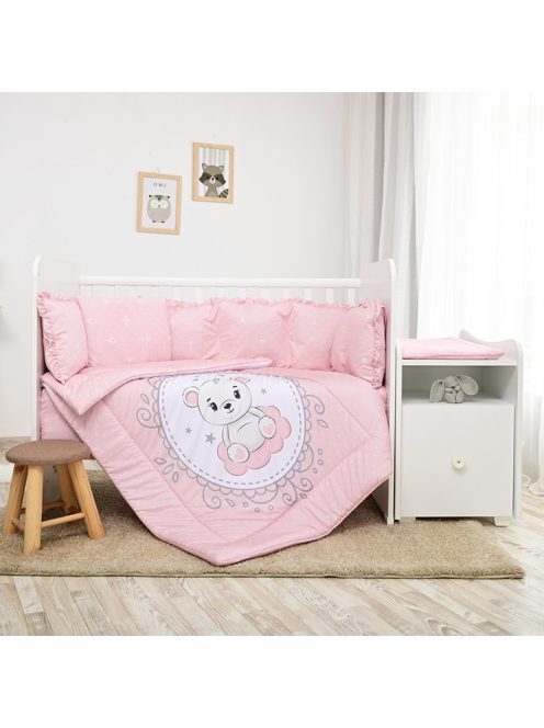 Lorelli ágynemű garnitúra Trend kombi ágyhoz - Little Bear Pink