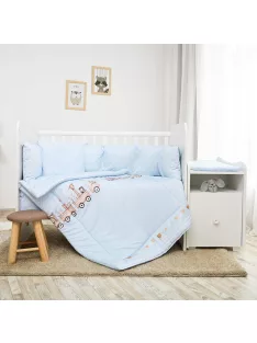   Lorelli ágynemű garnitúra Trend kombi ágyhoz - Train Blue