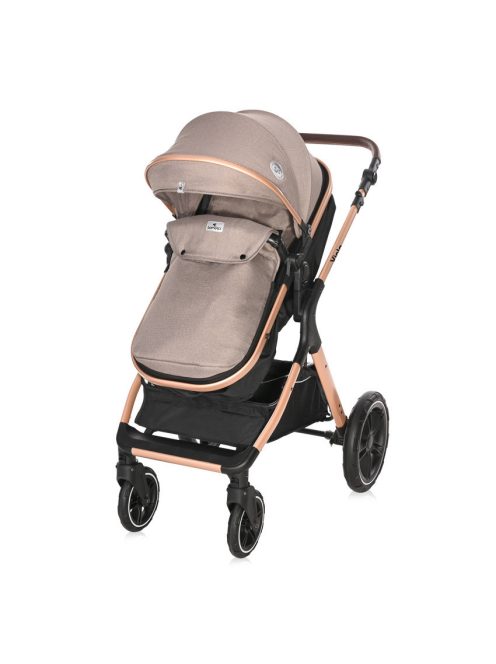 Lorelli Viola babakocsi mózessé alakítható sportrésszel + adapter - Pearl Beige