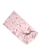 Lorelli gumis lepedő 60x120 + 15cm - Pink Ballerina Bear