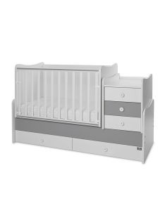 Lorelli Maxi Plus kombi ágy 70x160 - White/Stone Grey ÚJ