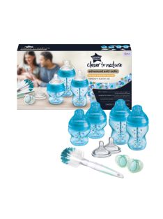   Tommee Tippee Advanced Anti-Colic újszülött cumisüveg szett, kék