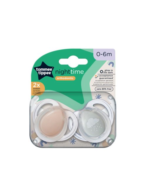 Tommee Tippee Night játszócumi 0-6 hó 2 db