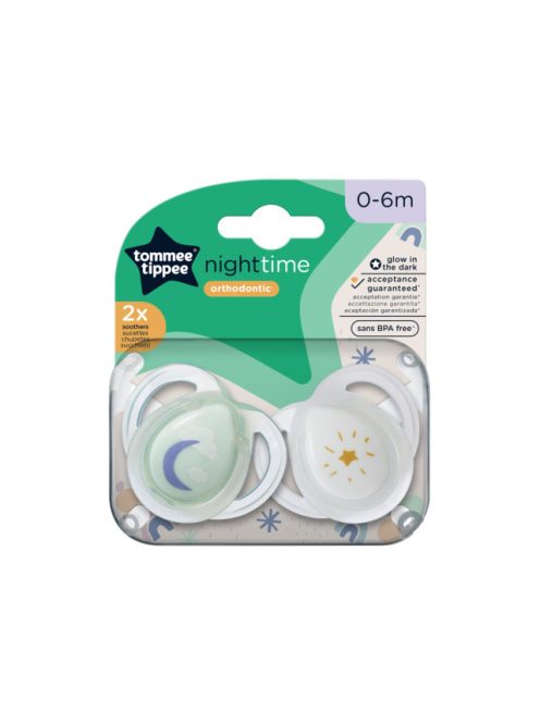 Tommee Tippee Night játszócumi 0-6 hó 2 db