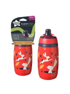   Tommee Tippee Superstar insulatated sportee sportkupakos hőtartó pohár, piros, 266 ml