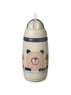   Tommee Tippee Superstar insulated straw szívószálas hőtartó pohár, drapp, 266ml