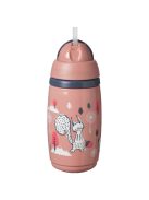 Tommee Tippee Superstar insulated straw szívószálas hőtartó pohár, rózsaszín, 266 ml