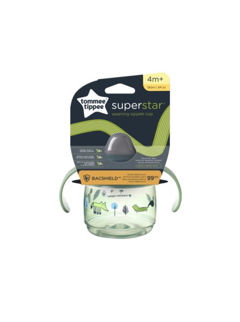 Tommee Tippee Superstar weaning sippee csőrös pohár, zöld, 190 ml 