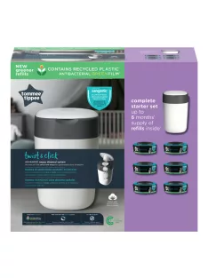   Tommee Tippee Twist & Click ajándék pelenkacsomagoló vödör + utántöltő citrus 6db