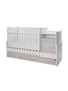 Lorelli Trend PLUS kombi ágy 70x165 - White & Light Oak ÚJ