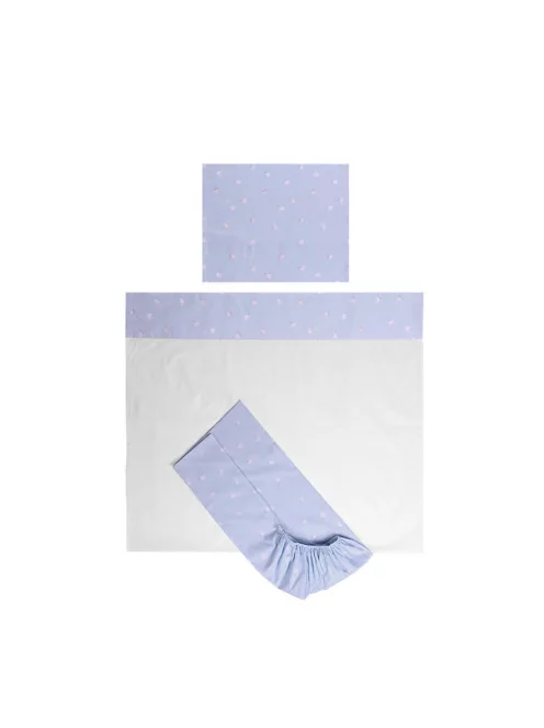 Lorelli Tiny Dream Trio ágynemű garnitúra 60x120 - Train Blue