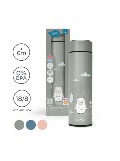 Nuvita termosz digitális hőmérséklet kijelzővel 500ml - Sage Green - 4455