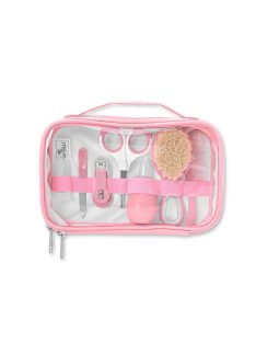 Baby Care ápolási szett átlátszó tartóban - blush pink